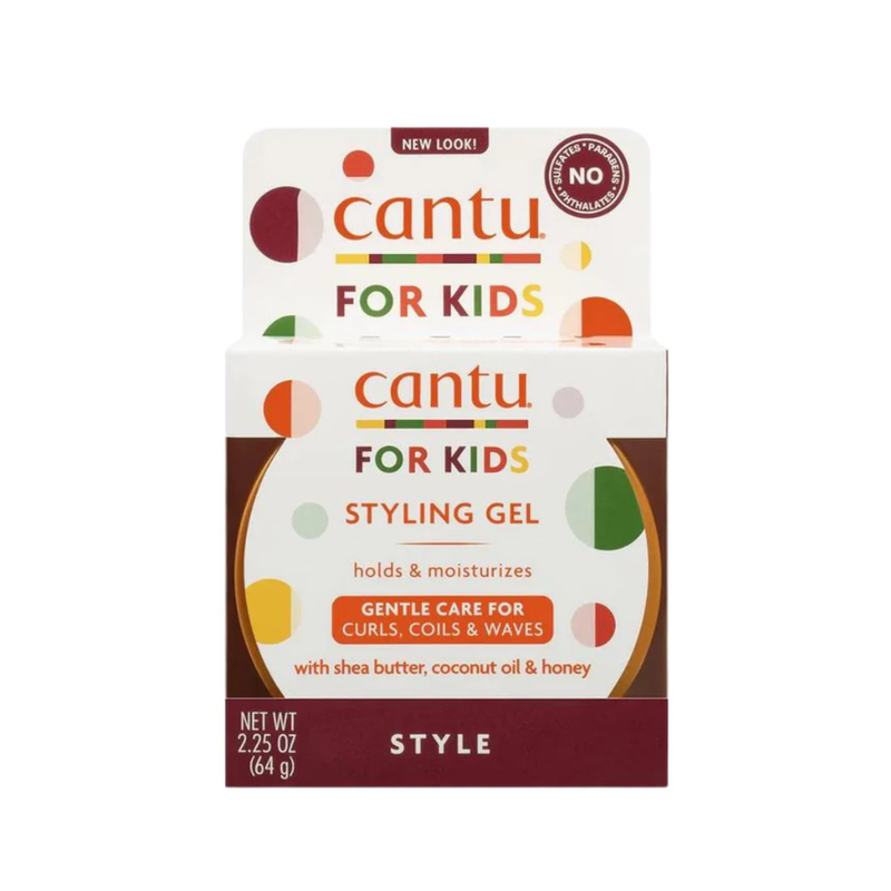 Cantu Kids Hair Styling Gel with Shea Butter, Coconut Oil, and Honey, 64g
