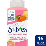 St Ives Exfoliating Body Wash Pink Lemon & Orange Refreshing Scent Gentle Exfoliation 473ml