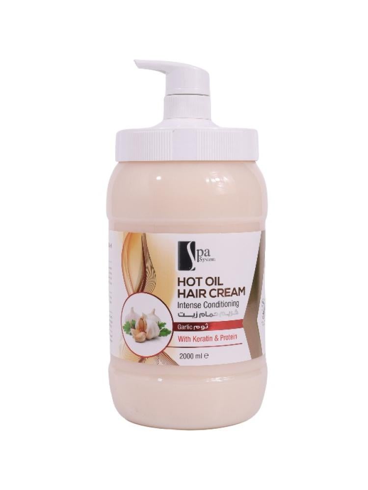 Spa System Garlic Hot Oil Cream for Hair Strengthening & Density, 2000 ml