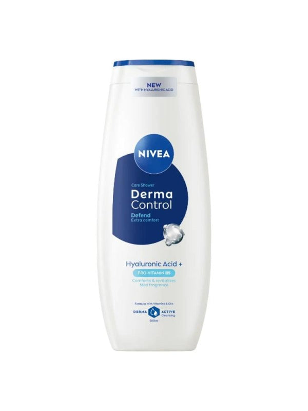 Nivea Derma Control Defend Shower Gel - Hyaluronic Acid, Pro-Vitamin B5, 500ml