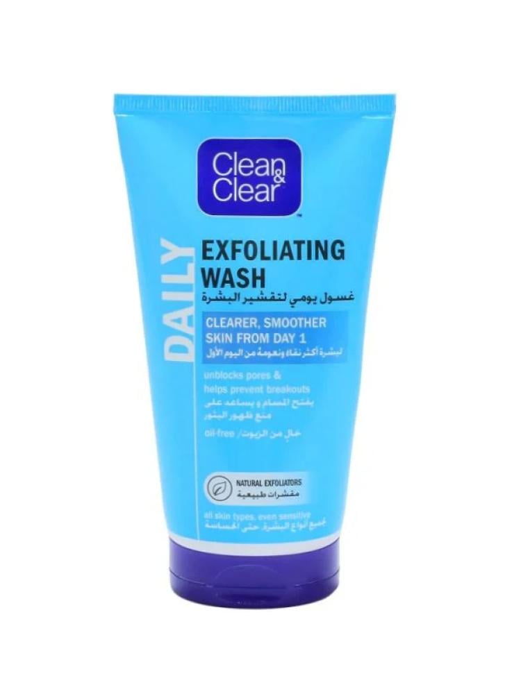 Clean and Clear Face Wash Exfoliating Daily Facial Cleanser 150ml