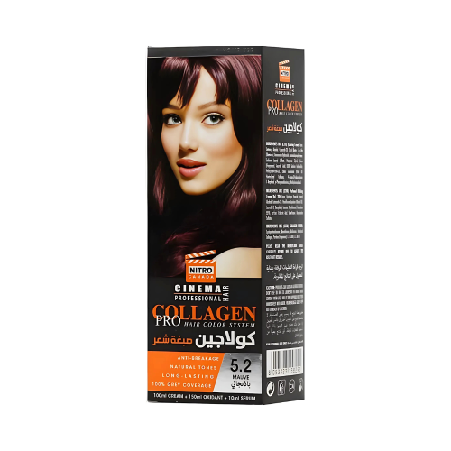Nitro Canada Collagen Hair Dye 5.2 Aubergine, 260ml, Gray Coverage