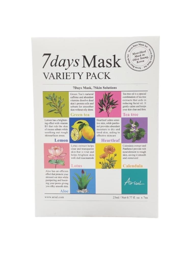 Ariul 7-Day Assorted Mask Set - Calendula, Green Tea, Lemon