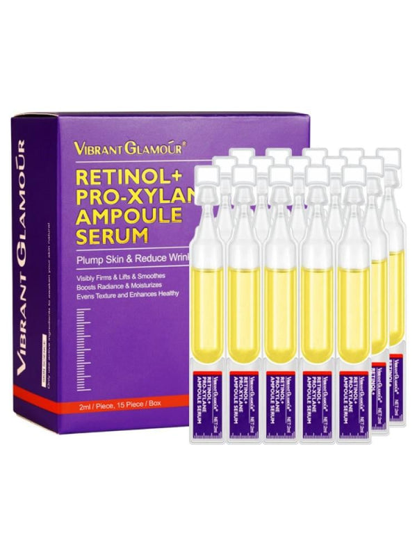 Retinol Serum with Pro-Xylane Ampoules for Skin Smoothing - Vibrant Glamour 15pc