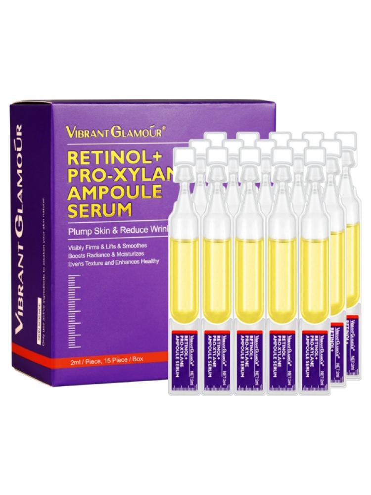 Retinol Serum with Pro-Xylane Ampoules for Skin Smoothing - Vibrant Glamour 15pc