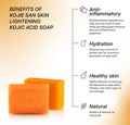 Brightening Kojic Acid Bar Soap for Even Skin Tone - Kojie San 2 x 65g