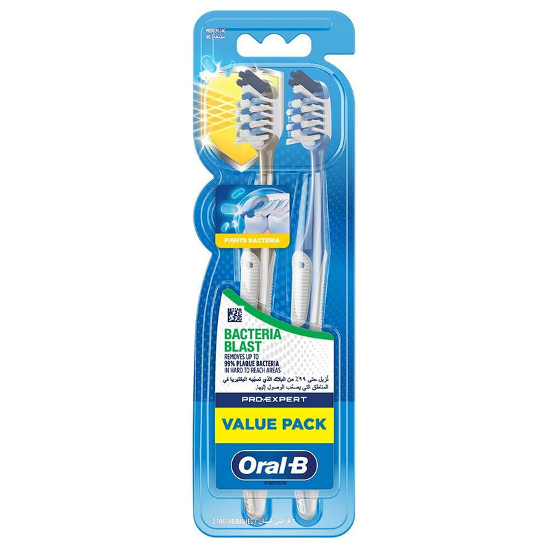 Oral-B Pro-Expert Antibacterial Toothbrush Medium Bristle 2 Count