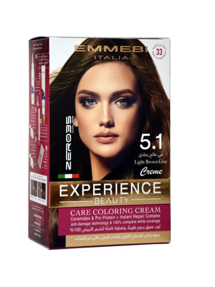Zero 35 Permanent Hair Dye Kit - Light Ash Brown - Shade 5.1