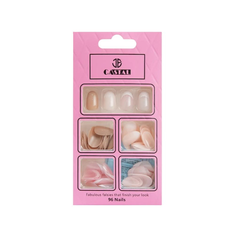 Castal Artificial Nails, Colored Press-On Set, 96 Pieces, D2