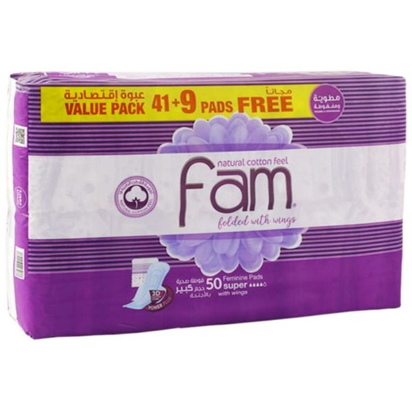 Best Sanitary Pads for 10 Year Olds Large with Wings Cotton Feel Fam 50 Pads