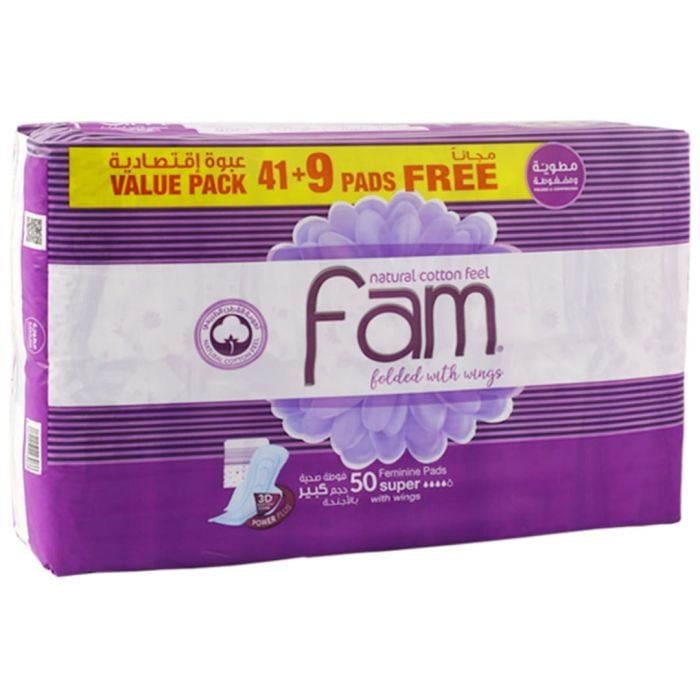 Best Sanitary Pads for 10 Year Olds Large with Wings Cotton Feel Fam 50 Pads