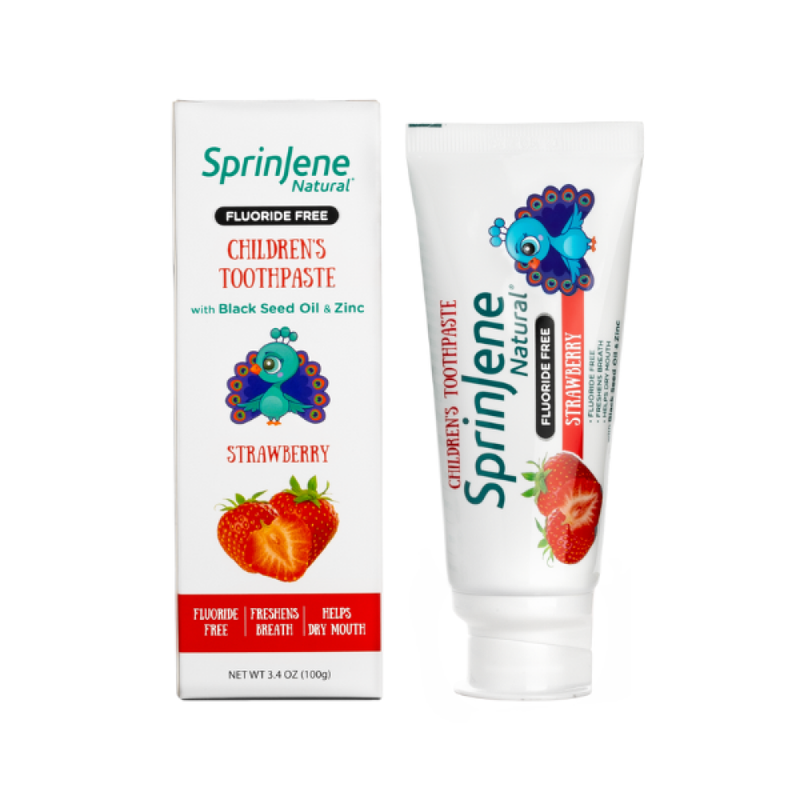 Sprinjene Natural Kids Toothpaste Strawberry Flavor Fluoride-Free 100g