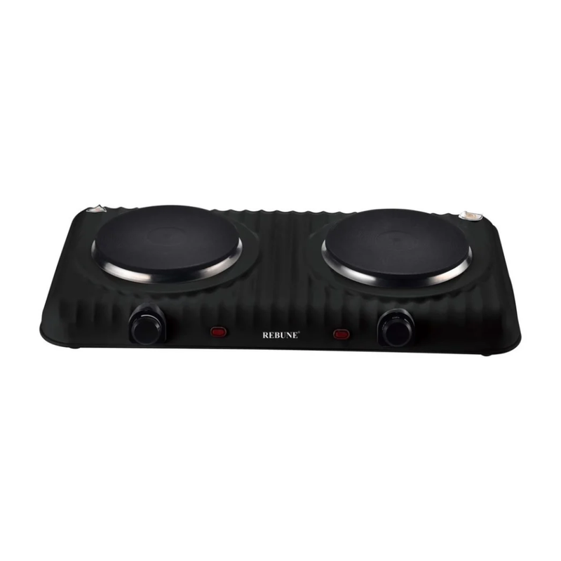 Rebune Double Electric Hob W2000, 2-Plate Countertop Cooktop
