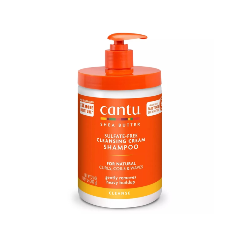 Cantu Shea Butter Cleansing Cream Shampoo, Sulfate-Free for Natural Hair, 709 ml