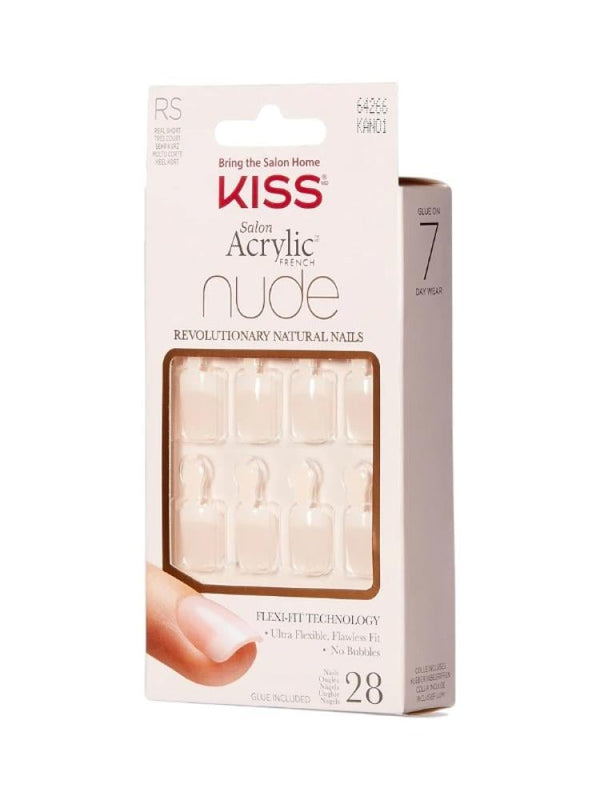 Kiss Classic French Acrylic Nails 28 Pieces - KAN01
