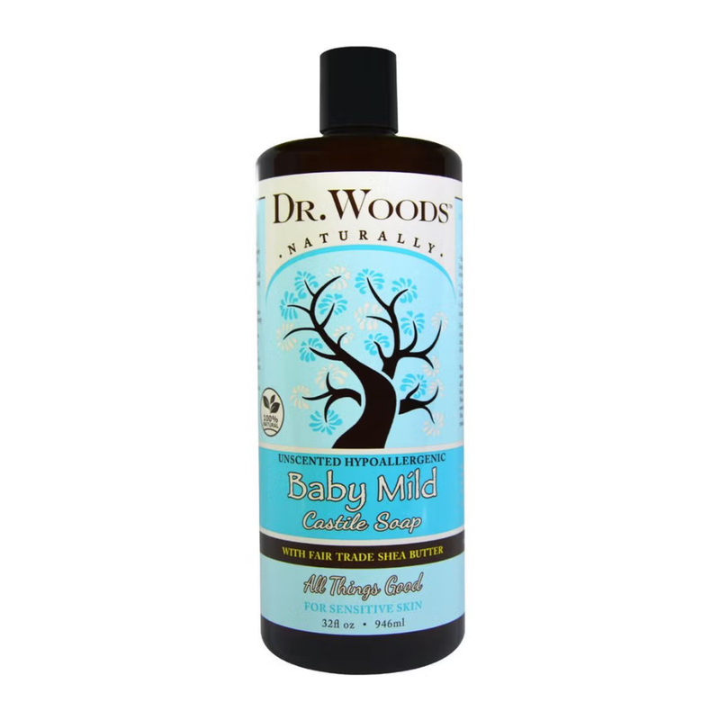 Dr. Woods Castile Liquid Soap with Tea Tree Oil & Shea Butter, 946 ml