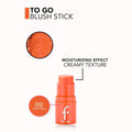 Flormar Stick To Go Blush 02 Coral Dream Cream Formula with Vitamin E & Shea Butter