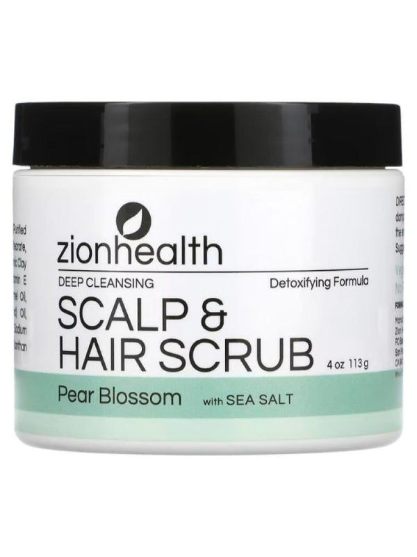 Zion Health Pear Blossom & Sea Salt Exfoliating Hair & Scalp Scrub, 113g