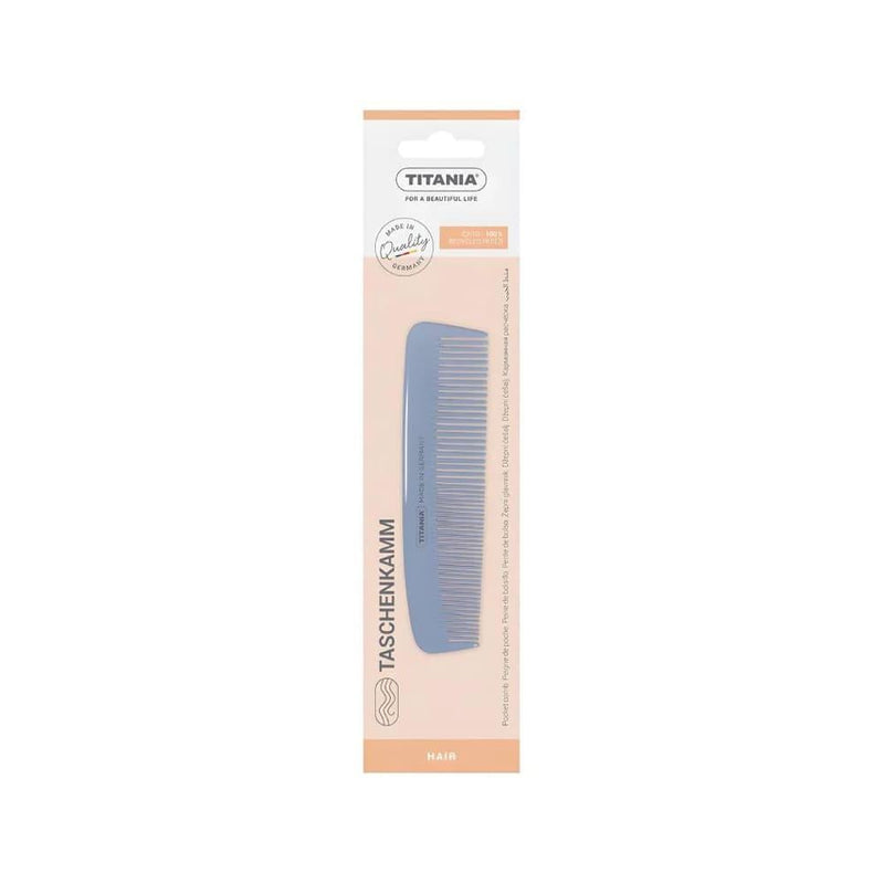 Pocket Hair Comb Compact 12.5cm Durable Plastic Titania Multi-color