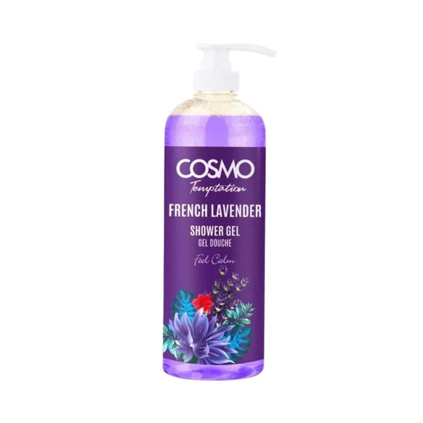 Cosmo French Lavender Shower Gel for Skin Cleansing and Hydration, 1000ml