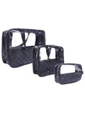 Salon System Makeup Travel Bag Set 3 Pieces Organizer Pouch