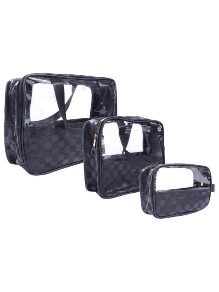 Salon System Makeup Travel Bag Set 3 Pieces Organizer Pouch