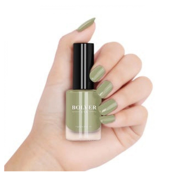 Bolver Nail Polish 640 Green High-Gloss Quick-Dry Formula