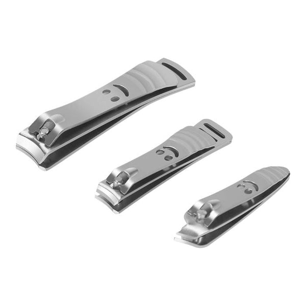 Nail Clippers Set Stainless Steel Precision Grooming Tool 3 Piece Salon System