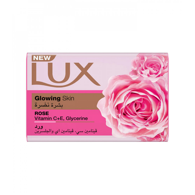Lux Rose Scented Body Soap Bar for Soft Skin, 170g