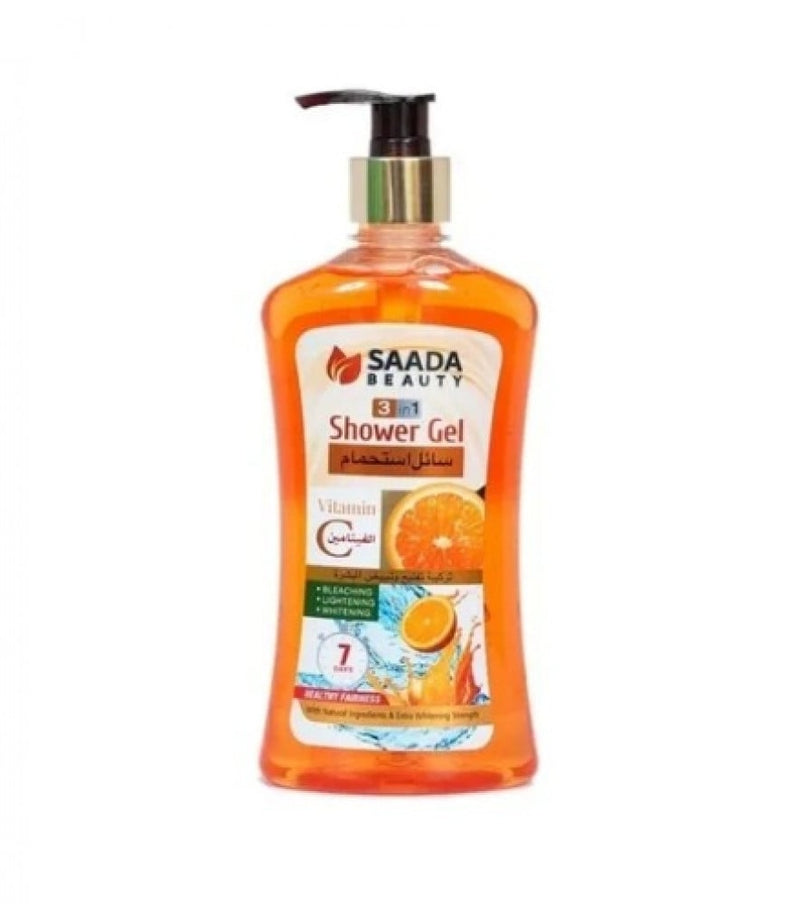 Saada Beauty 3-in-1 Shower Gel, Vitamin C, Orange, 500ml