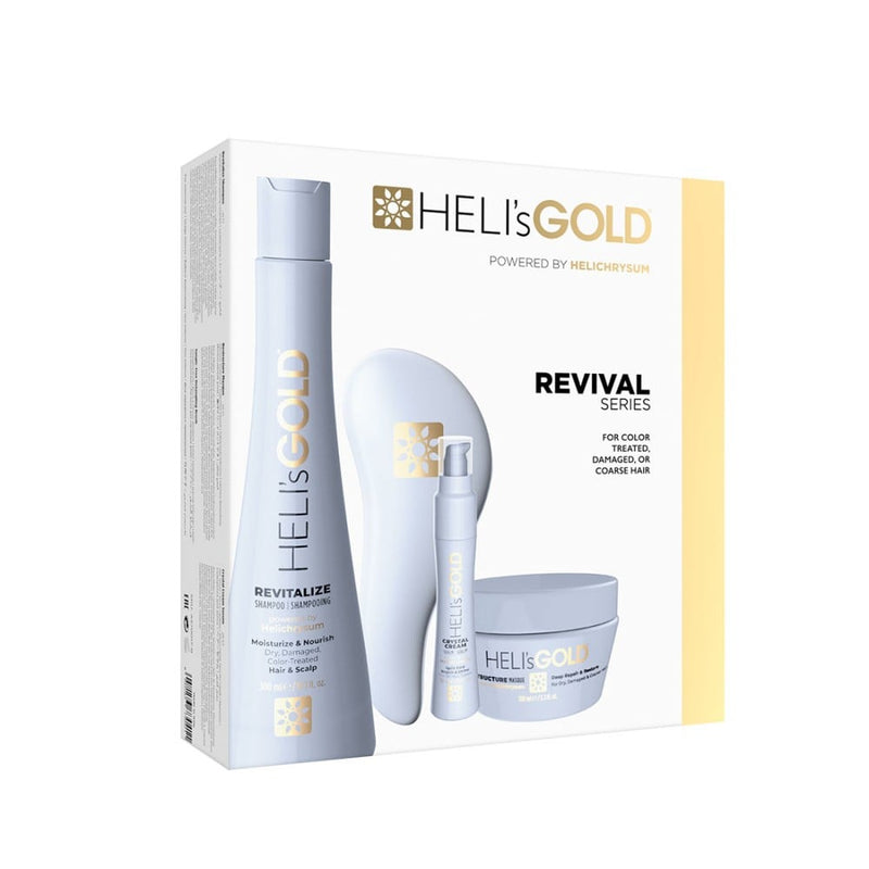 Hills Gold 4-Piece Hair Care Set Shampoo Mask Serum Brush