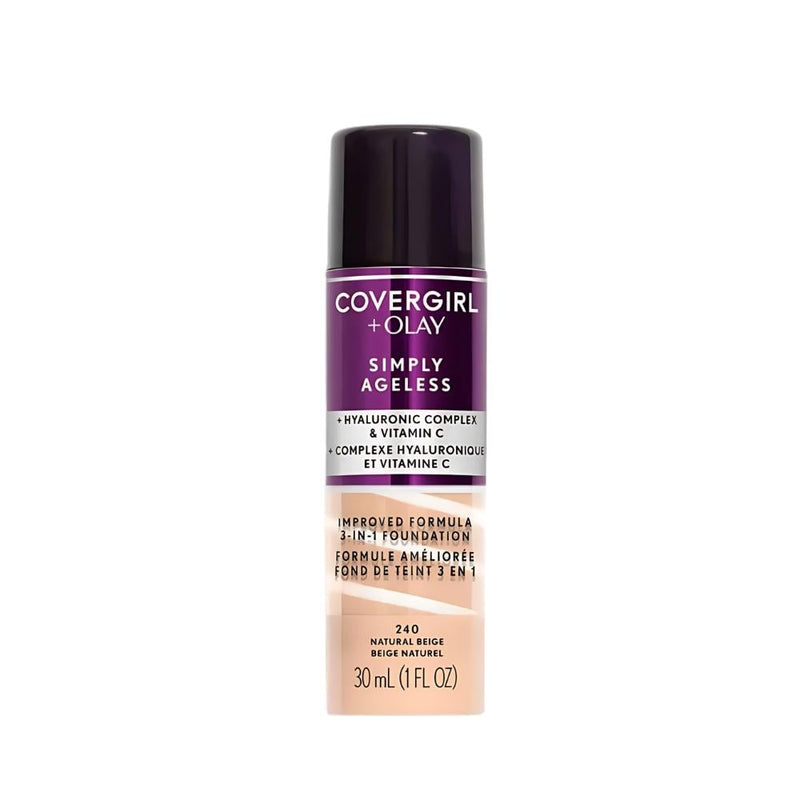 Covergirl Simply Ageless 3-in-1 Liquid Foundation, Natural Beige, 30ml