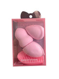 Makeup Brush and Sponge Set Droplet Sponges Cleaning Brush Salon System 4-Piece