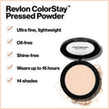 Revlon ColorStay Pressed Powder, 820 Light, Matte Finish, Oil-Free