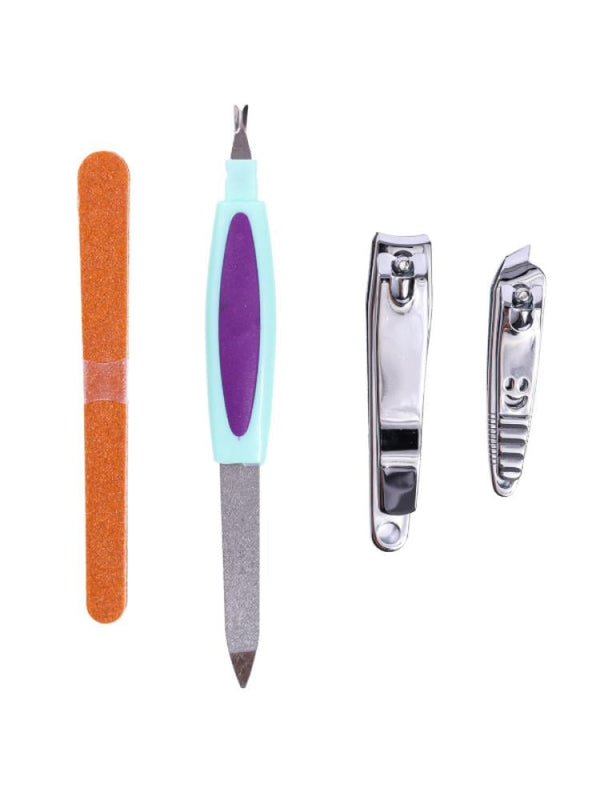 Nail Manicure Kit with File & Clipper Professional Salon System 4-Piece