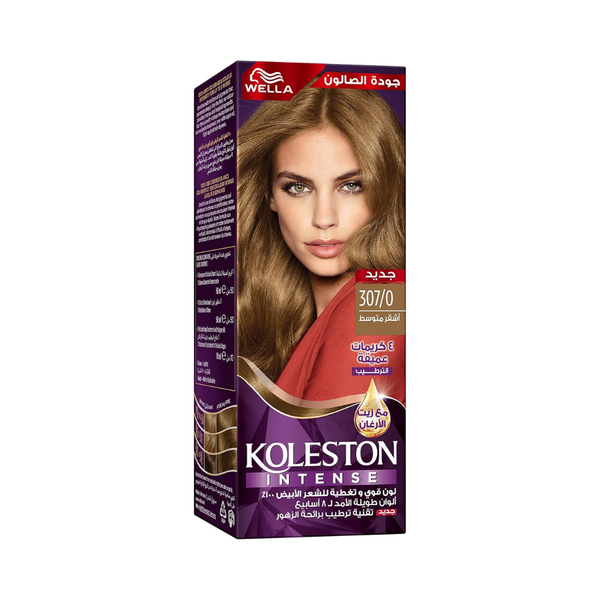 Wella Koleston Permanent Hair Dye, Medium Blonde 307/0, 110ml
