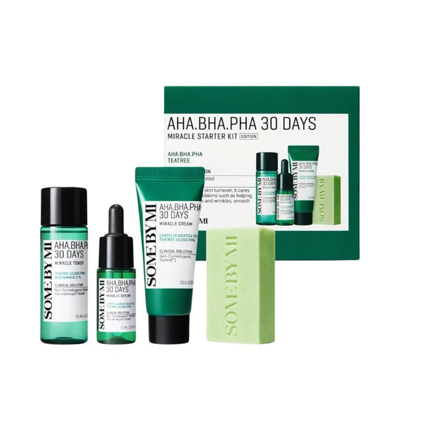 Some By Mi Skincare Starter Set, AHA BHA PHA, 4-Piece Kit