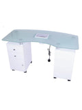 Salon System Glass Pedicure Table WL-M105 - White