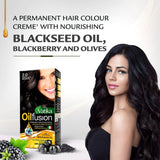 Vatika Oil Fusion Permanent Hair Color Natural Black Covers Grays Ammonia-Free 2.0