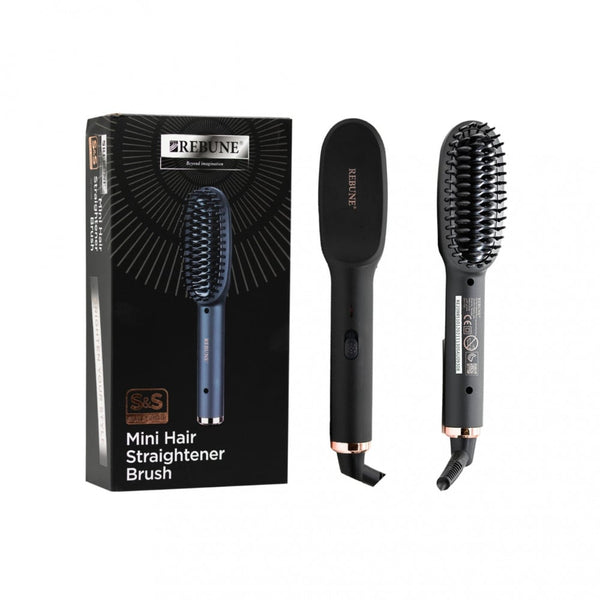 Rebune Mini Hair Straightening Brush RE-2098 390F 360 Degree Cord