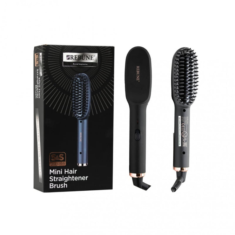 Rebune Mini Hair Straightening Brush RE-2098 390F 360 Degree Cord