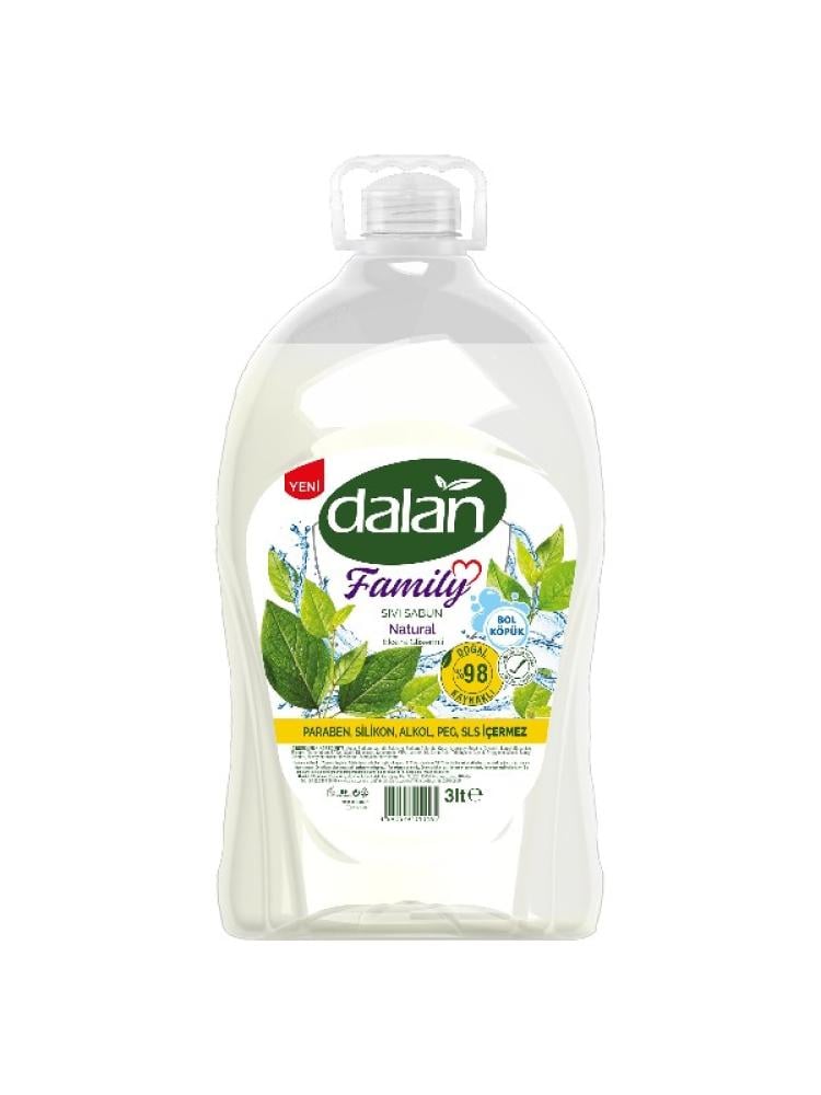 Dalan Family Pack Liquid Soap - 3 Liters - 98% Natural Ingredients