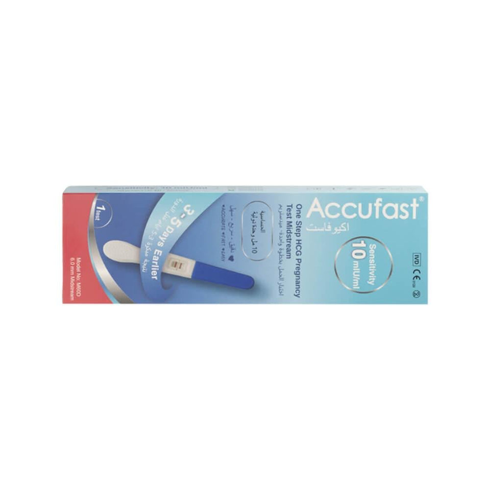 Accufast Pregnancy Test Midstream Early Detection Reliable Results 1 test