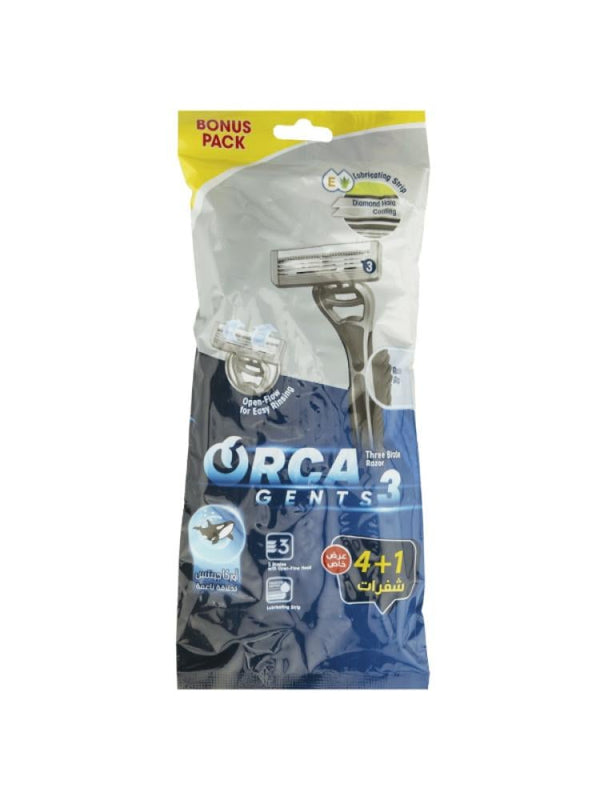 Orca Men's Razors - 3 Blades, 4+1 Count