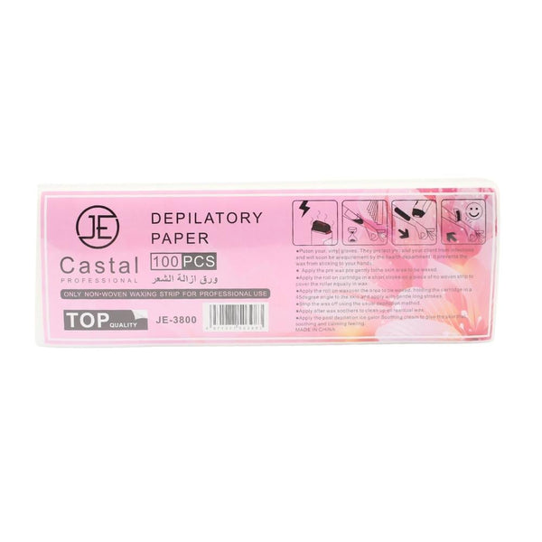 Castal Hair Removal Wax Strips, Non-Woven Fabric, 100 Count