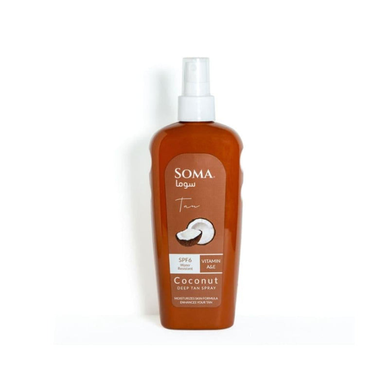 Tanning Water Spray Deep Bronze Coconut Oil SPF 6 Soma 250ml