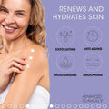 Advanced Clinicals Glycolic & Lactic Acid Body Scrub Cream 10% AHA 454g