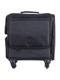 Salon System Portable Makeup Bag with Wheels & Removable Pouches - Black