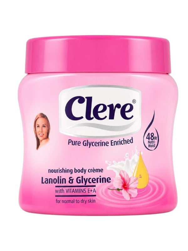 Top Rated Body Cream Lanolin Glycerin Deep Hydration Clere 500ml