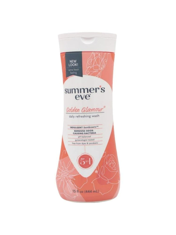 Summer's Eve Golden Glamour Feminine Wash for Nighttime Freshness - 444ml